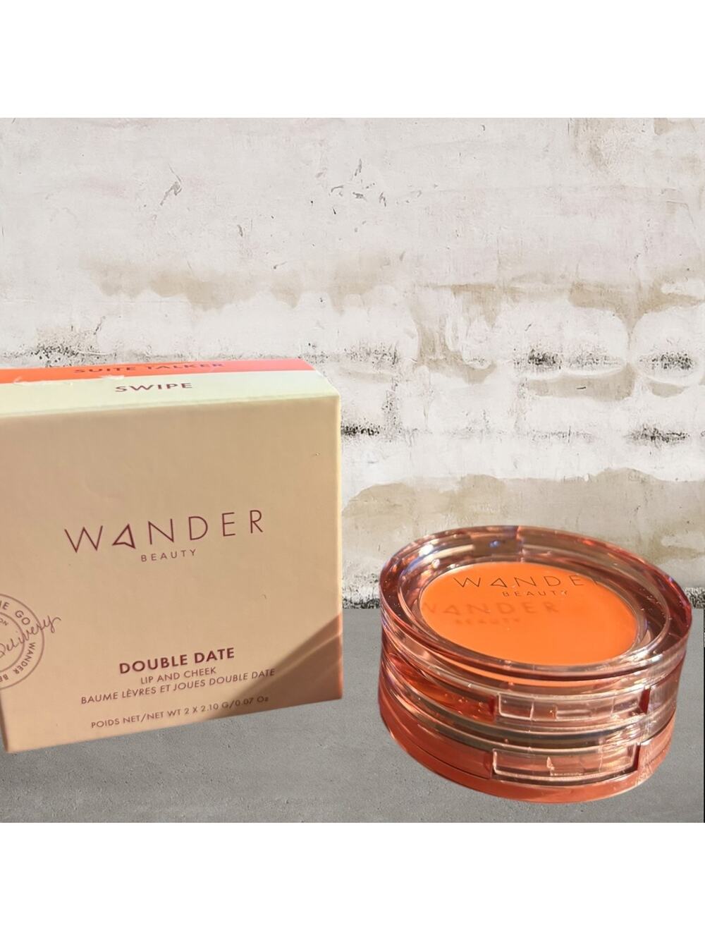 Wander Beauty Double Date Lip & Cheek Compact in Suite Talker NIB